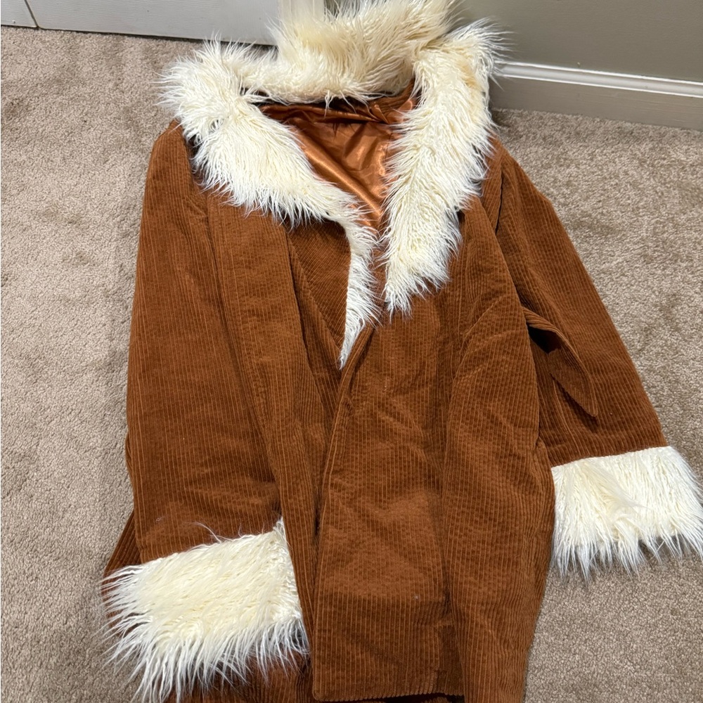Show me your mumu fur trim coat
